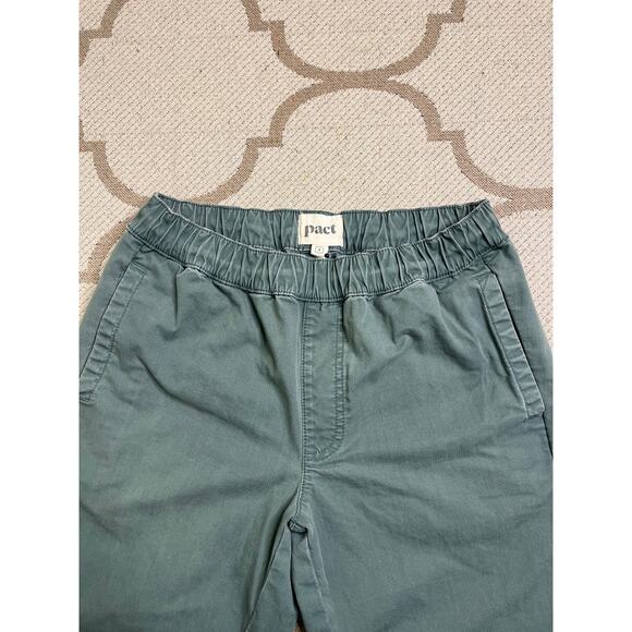 Pact organic cotton pull on elastic waistband chino pants pockets, size small - Picture 2 of 14